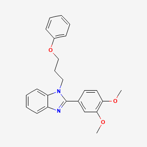 molecular formula C24H24N2O3 B3974061 2-(3,4-dimethoxyphenyl)-1-(3-phenoxypropyl)-1H-benzimidazole 