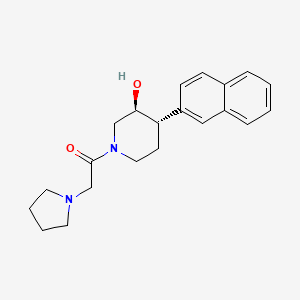 (3S*,4S*)-4-(2-naphthyl)-1-(pyrrolidin-1-ylacetyl)piperidin-3-ol