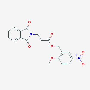 molecular formula C19H16N2O7 B397408 5-nitro-2-methoxybenzyl 3-(1,3-dioxo-1,3-dihydro-2H-isoindol-2-yl)propanoate 