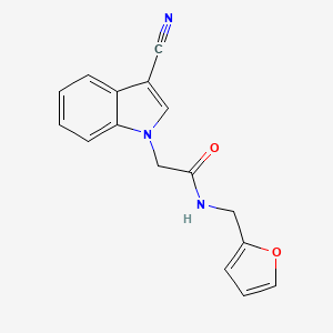 molecular formula C16H13N3O2 B3974089 2-(3-cyano-1H-indol-1-yl)-N-(2-furylmethyl)acetamide 