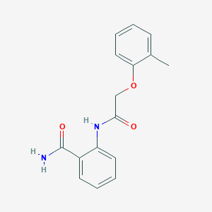 molecular formula C16H16N2O3 B397409 2-{[(2-Methylphenoxy)acetyl]amino}benzamide 
