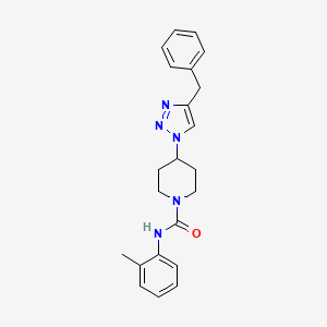 molecular formula C22H25N5O B3974093 4-(4-benzyl-1H-1,2,3-triazol-1-yl)-N-(2-methylphenyl)piperidine-1-carboxamide 