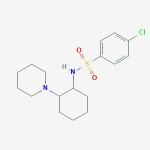 4-chloro-N-[2-(1-piperidinyl)cyclohexyl]benzenesulfonamide