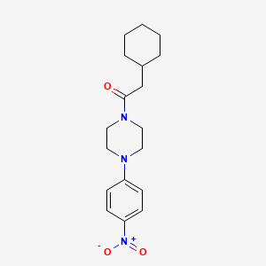 molecular formula C18H25N3O3 B3974107 1-(cyclohexylacetyl)-4-(4-nitrophenyl)piperazine 