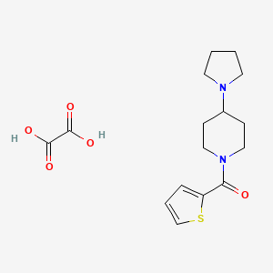 molecular formula C16H22N2O5S B3974120 4-(1-pyrrolidinyl)-1-(2-thienylcarbonyl)piperidine oxalate 