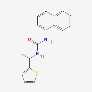 molecular formula C17H16N2OS B3974123 N-1-naphthyl-N'-[1-(2-thienyl)ethyl]urea 