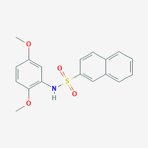 molecular formula C18H17NO4S B397414 N-(2,5-dimethoxyphenyl)naphthalene-2-sulfonamide 