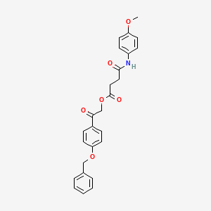 2-[4-(benzyloxy)phenyl]-2-oxoethyl 4-[(4-methoxyphenyl)amino]-4-oxobutanoate