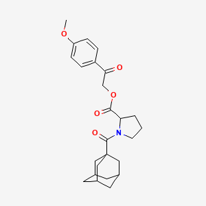 2-(4-methoxyphenyl)-2-oxoethyl 1-(1-adamantylcarbonyl)prolinate