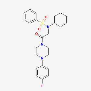 N-cyclohexyl-N-{2-[4-(4-fluorophenyl)-1-piperazinyl]-2-oxoethyl}benzenesulfonamide