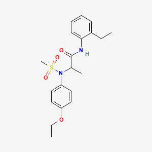 molecular formula C20H26N2O4S B3974186 N~2~-(4-ethoxyphenyl)-N~1~-(2-ethylphenyl)-N~2~-(methylsulfonyl)alaninamide 