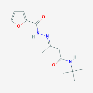 molecular formula C13H19N3O3 B397419 N-(tert-butyl)-3-(2-furoylhydrazono)butanamide 