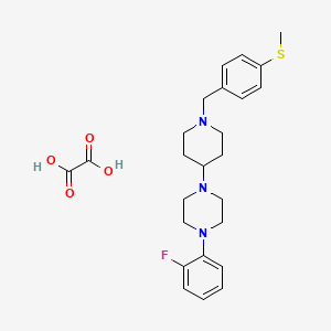 molecular formula C25H32FN3O4S B3974193 1-(2-fluorophenyl)-4-{1-[4-(methylthio)benzyl]-4-piperidinyl}piperazine oxalate 