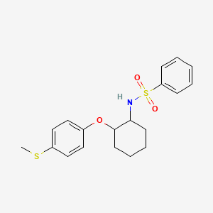 N-{2-[4-(methylthio)phenoxy]cyclohexyl}benzenesulfonamide