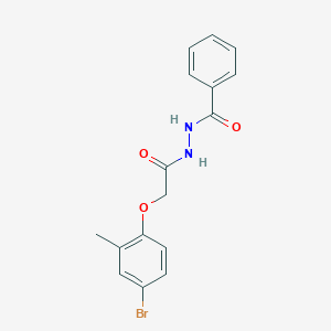 molecular formula C16H15BrN2O3 B397421 N'-[2-(4-bromo-2-methylphenoxy)acetyl]benzohydrazide 