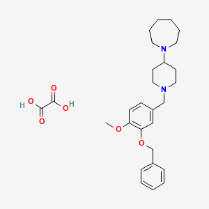 molecular formula C28H38N2O6 B3974210 1-{1-[3-(benzyloxy)-4-methoxybenzyl]-4-piperidinyl}azepane oxalate 