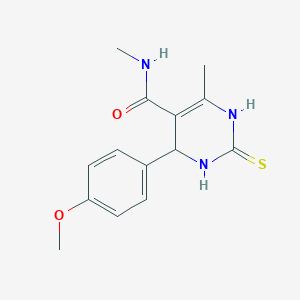 molecular formula C14H17N3O2S B3974218 4-(4-methoxyphenyl)-N,6-dimethyl-2-thioxo-1,2,3,4-tetrahydro-5-pyrimidinecarboxamide 