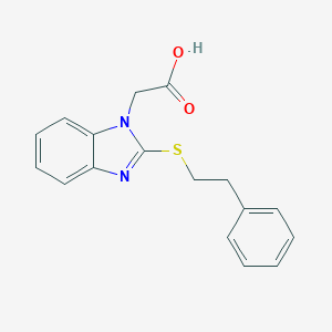 molecular formula C17H16N2O2S B397422 {2-[(2-phenylethyl)sulfanyl]-1H-benzimidazol-1-yl}acetic acid 