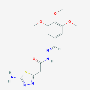 2-(5-amino-1,3,4-thiadiazol-2-yl)-N'-(3,4,5-trimethoxybenzylidene)acetohydrazide