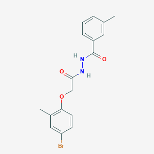 molecular formula C17H17BrN2O3 B397425 N'-[(4-bromo-2-methylphenoxy)acetyl]-3-methylbenzohydrazide 