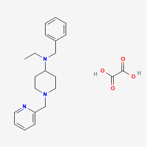 molecular formula C22H29N3O4 B3974259 N-benzyl-N-ethyl-1-(2-pyridinylmethyl)-4-piperidinamine oxalate 