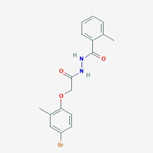 molecular formula C17H17BrN2O3 B397427 N'-[(4-bromo-2-methylphenoxy)acetyl]-2-methylbenzohydrazide 