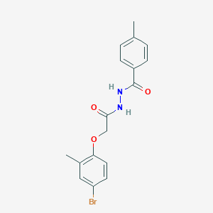 molecular formula C17H17BrN2O3 B397428 N'-[(4-bromo-2-methylphenoxy)acetyl]-4-methylbenzohydrazide 