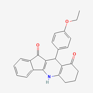 molecular formula C24H21NO3 B3974298 10-(4-ethoxyphenyl)-6,7,8,10-tetrahydro-5H-indeno[1,2-b]quinoline-9,11-dione 