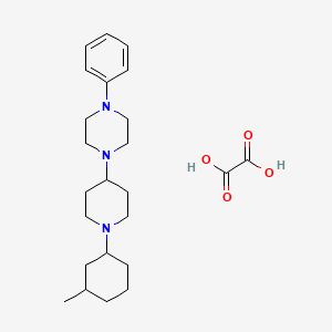 molecular formula C24H37N3O4 B3974309 1-[1-(3-methylcyclohexyl)-4-piperidinyl]-4-phenylpiperazine oxalate 