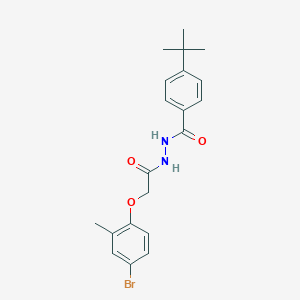 molecular formula C20H23BrN2O3 B397431 N'-[(4-bromo-2-methylphenoxy)acetyl]-4-tert-butylbenzohydrazide 