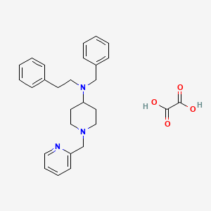 molecular formula C28H33N3O4 B3974317 N-benzyl-N-(2-phenylethyl)-1-(2-pyridinylmethyl)-4-piperidinamine oxalate 