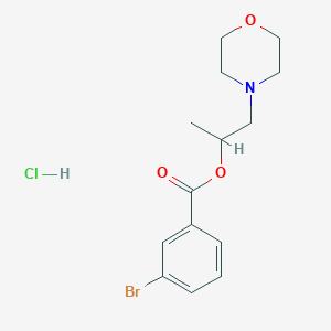 molecular formula C14H19BrClNO3 B3974318 1-methyl-2-(4-morpholinyl)ethyl 3-bromobenzoate hydrochloride 