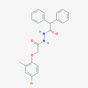 molecular formula C23H21BrN2O3 B397433 N'-[(4-bromo-2-methylphenoxy)acetyl]-2,2-diphenylacetohydrazide 