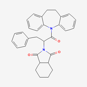 molecular formula C31H30N2O3 B3974332 2-[1-benzyl-2-(10,11-dihydro-5H-dibenzo[b,f]azepin-5-yl)-2-oxoethyl]hexahydro-1H-isoindole-1,3(2H)-dione 