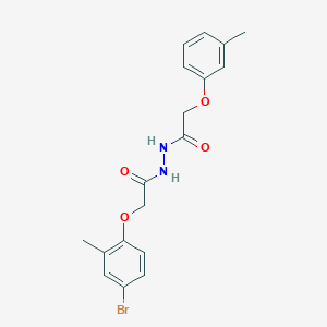 molecular formula C18H19BrN2O4 B397434 2-(4-bromo-2-methylphenoxy)-N'-[(3-methylphenoxy)acetyl]acetohydrazide 