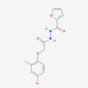 molecular formula C14H13BrN2O4 B397435 N'-[2-(4-bromo-2-methylphenoxy)acetyl]-2-furohydrazide 
