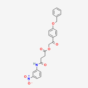 2-[4-(benzyloxy)phenyl]-2-oxoethyl 4-[(3-nitrophenyl)amino]-4-oxobutanoate