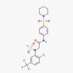 N~2~-[2-chloro-5-(trifluoromethyl)phenyl]-N~2~-(methylsulfonyl)-N~1~-[4-(1-piperidinylsulfonyl)phenyl]glycinamide