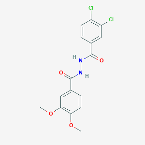 molecular formula C16H14Cl2N2O4 B397437 N'-(3,4-dichlorobenzoyl)-3,4-dimethoxybenzohydrazide 