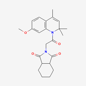 2-[2-(7-methoxy-2,2,4-trimethyl-1(2H)-quinolinyl)-2-oxoethyl]hexahydro-1H-isoindole-1,3(2H)-dione