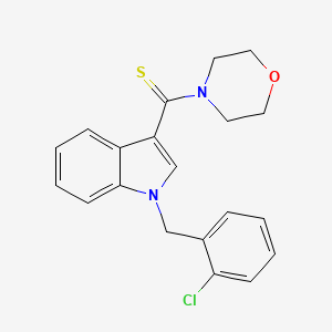 molecular formula C20H19ClN2OS B3974377 1-(2-chlorobenzyl)-3-(4-morpholinylcarbonothioyl)-1H-indole 