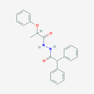 molecular formula C23H22N2O3 B397443 N'-(2-phenoxypropanoyl)-2,2-diphenylacetohydrazide 