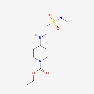 molecular formula C12H25N3O4S B3974433 ethyl 4-({2-[(dimethylamino)sulfonyl]ethyl}amino)piperidine-1-carboxylate 