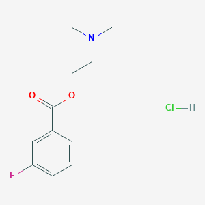 molecular formula C11H15ClFNO2 B3974440 2-(dimethylamino)ethyl 3-fluorobenzoate hydrochloride 