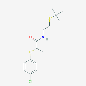 N-[2-(tert-butylthio)ethyl]-2-[(4-chlorophenyl)thio]propanamide