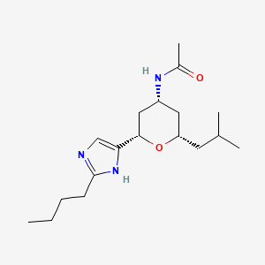 N-[(2S*,4R*,6S*)-2-(2-butyl-1H-imidazol-4-yl)-6-isobutyltetrahydro-2H-pyran-4-yl]acetamide