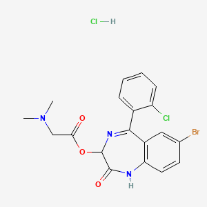 7-bromo-5-(2-chlorophenyl)-2-oxo-2,3-dihydro-1H-1,4-benzodiazepin-3-yl N,N-dimethylglycinate hydrochloride