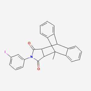 molecular formula C25H18INO2 B3974492 17-(3-iodophenyl)-1-methyl-17-azapentacyclo[6.6.5.0~2,7~.0~9,14~.0~15,19~]nonadeca-2,4,6,9,11,13-hexaene-16,18-dione 