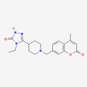 4-ethyl-5-{1-[(4-methyl-2-oxo-2H-chromen-7-yl)methyl]piperidin-4-yl}-2,4-dihydro-3H-1,2,4-triazol-3-one