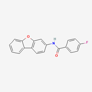 molecular formula C19H12FNO2 B3974530 N-dibenzo[b,d]furan-3-yl-4-fluorobenzamide 